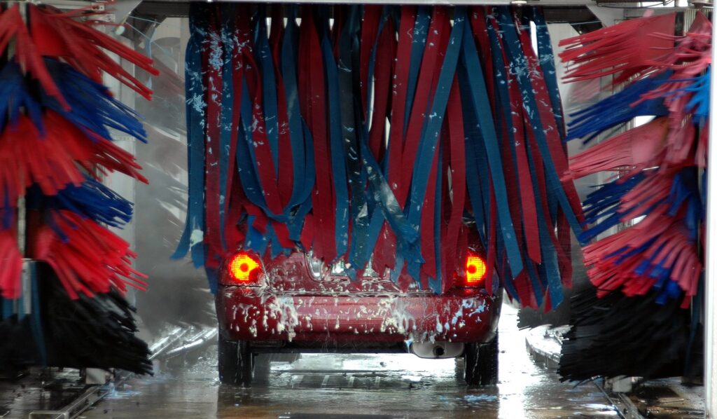 Car in car wash.